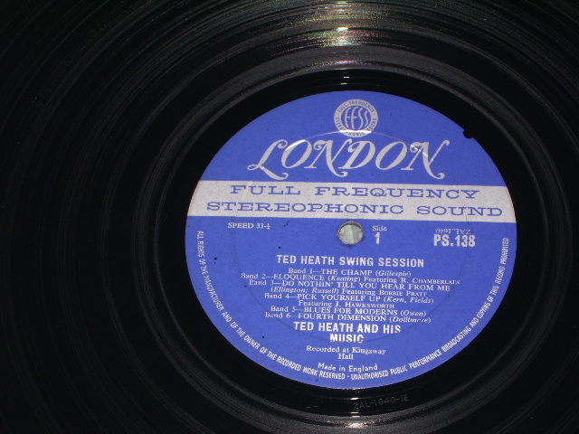 画像: TED HEATH - SWING SESSION / 1961 US ORIGINAL UK EXPORT LP 