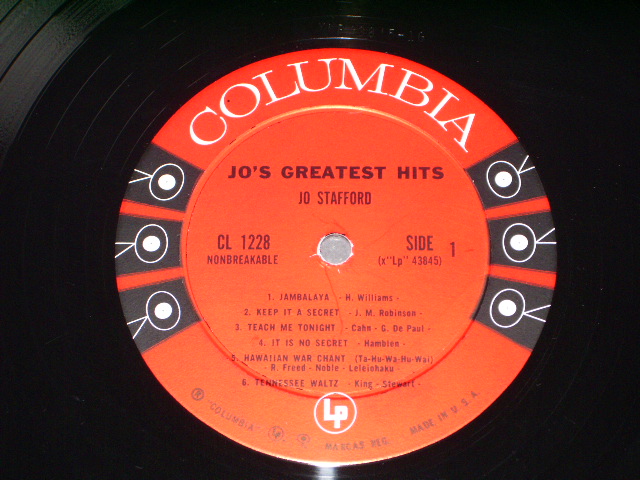 画像: JO STAFFORD - JO'S GREATEST HITS / 1958 US ORIGINAL MONO LP 