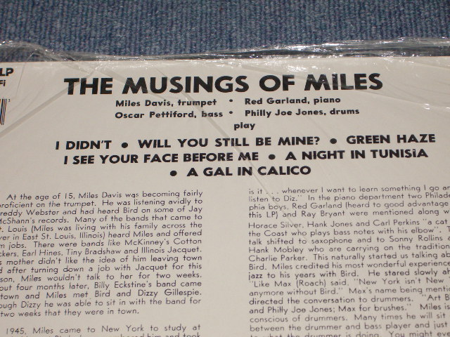 画像: MILES DAVIS - THE MUSINGS OF MILES /  GERMANY  Reissue "Brand New Sealed" LP