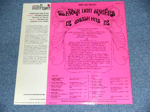 画像: THE ENOCH LIGHT SINGERS - 12 SMASH HITS / 1968 US ORIGINAL Used LP  