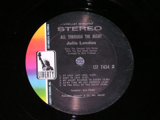 画像: JULIE LONDON - ALL THROUGH THE NIGHT( Ex++/Ex+++ ) /  1965 US ORIGINAL 2nd Press Late 60's Label STEREO Used LP