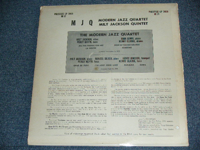 画像: MODERN JAZZ QUARTET + MILT JACKSON QUARTET -  MODERN JAZZ QUARTET + MILT JACKSON QUARTET /  1960's  US Dark Blue With SILVER Print Label MONO LP 