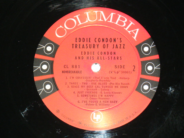 画像: EDDIE CONDON  - TREASURY OF JAZZ / 1956 US ORIGINAL MONO LP  
