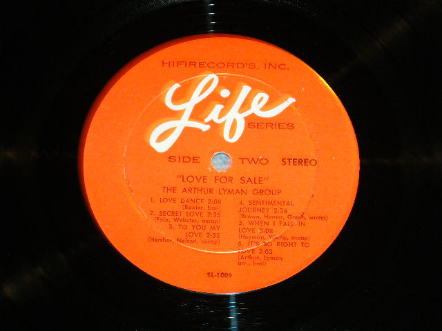 画像: ARTHUR LYMAN -  LOVE FOR SALE !   / 1963 US ORIGINAL Mono LP 