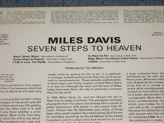 画像: MILES DAVIS - SEVEN STEPS TO HEAVEN /  US Reissue Sealed LP  Out-Of-Print 