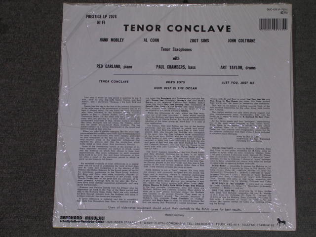 画像: JOHN COLTRANE + HANK MOBLEY + AL COHN + ZOOT SIMS - TENOR CONCLAVE  / WEST-GERMANY Reissue Sealed LP