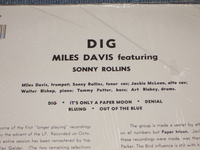 画像: MILES DAVIS feat, SONNY ROLLINS - DIG  ( SEALED ) / US AMERICA Reissue RE-PRESS "Brand New Sealed"