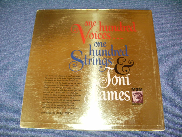 画像: JONI JAMES - ONE HUNDRED(100) VOICES...ONE HUNDRED ( 100 ) STRINGS & JONI / 1960 US ORIGINAL BLACK LABEL MONO LP
