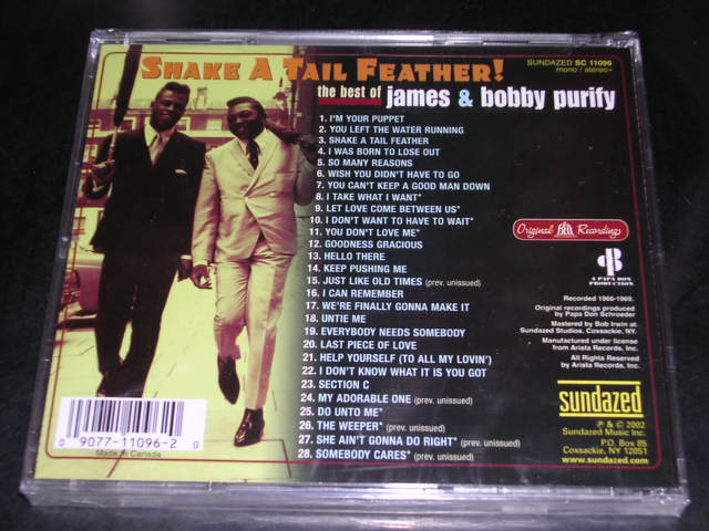 画像: JAMES & BOBBY PURIFY - SHAKEW A TAIL FEATHER ! THE BEST OF / 2002 US SEALED CD  