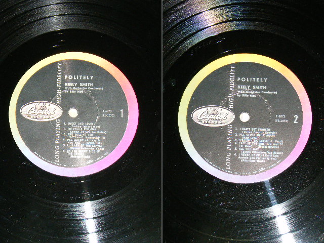 画像: KEELY SMITH - POLITELY ! )Ex+/Ex+++ TAPE SEAM) / 1959 US AMERICA ORIGINAL 1st Press "BLACK with RAINBOW 'CAPITOL' Logo on LEFT Label" MONO Used LP 