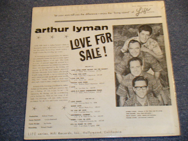 画像: ARTHUR LYMAN -  LOVE FOR SALE !   / 1963 US ORIGINAL Mono LP 