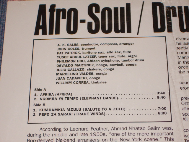 画像: A.K.SALIM - AFRO-SOUL / DRUM ORGY / US Reissue Sealed LP
